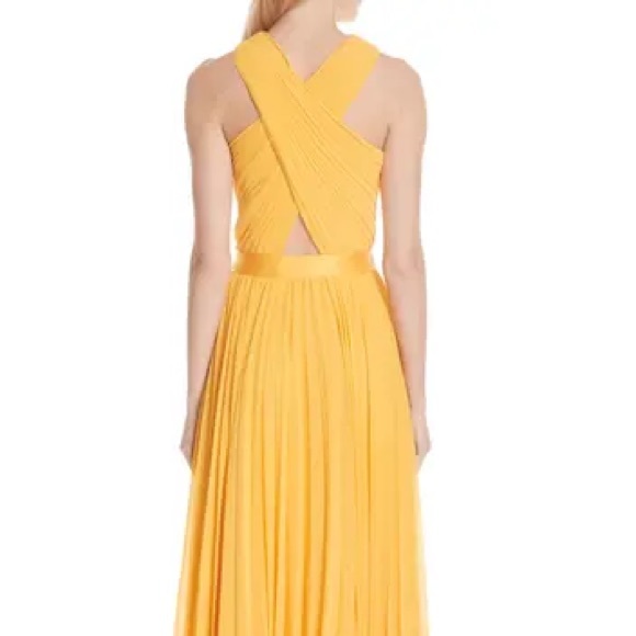 JOIE Elenita Pleated Chiffon Maxi Dress Yellow - 0 - Picture 3 of 12